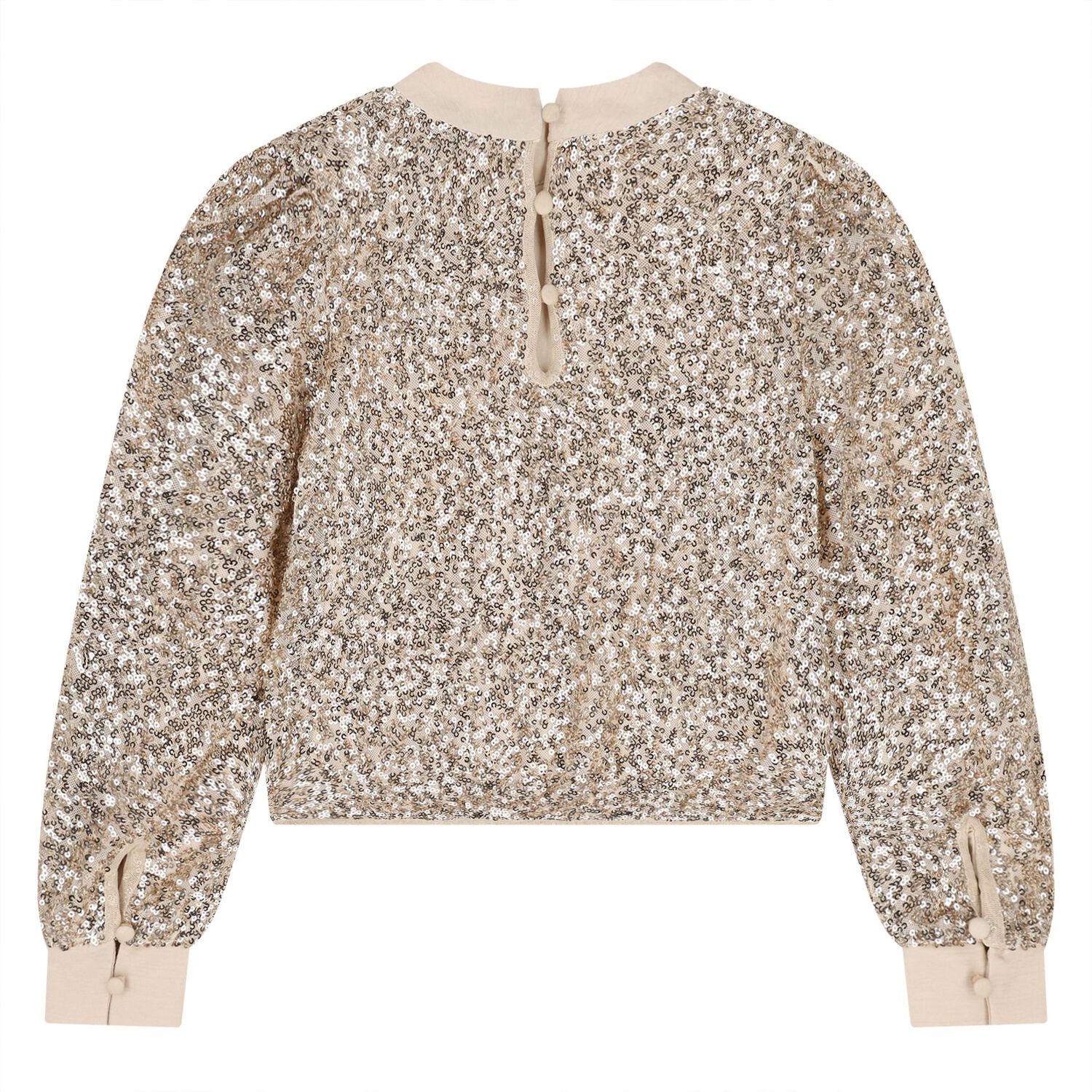 Girls Gold Sequin Skirt Set, 2, hi-res