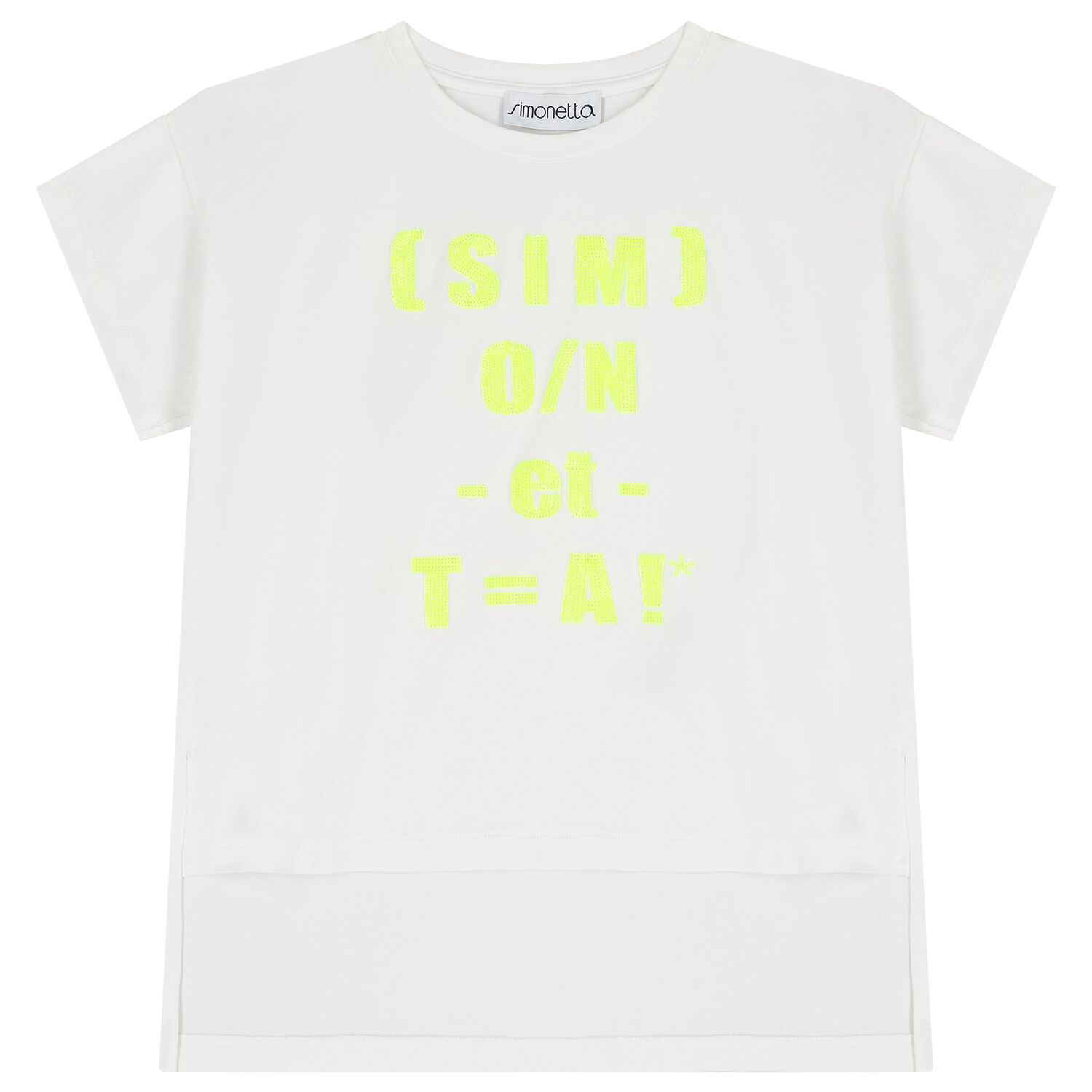 Girls White Logo Top, 1, hi-res