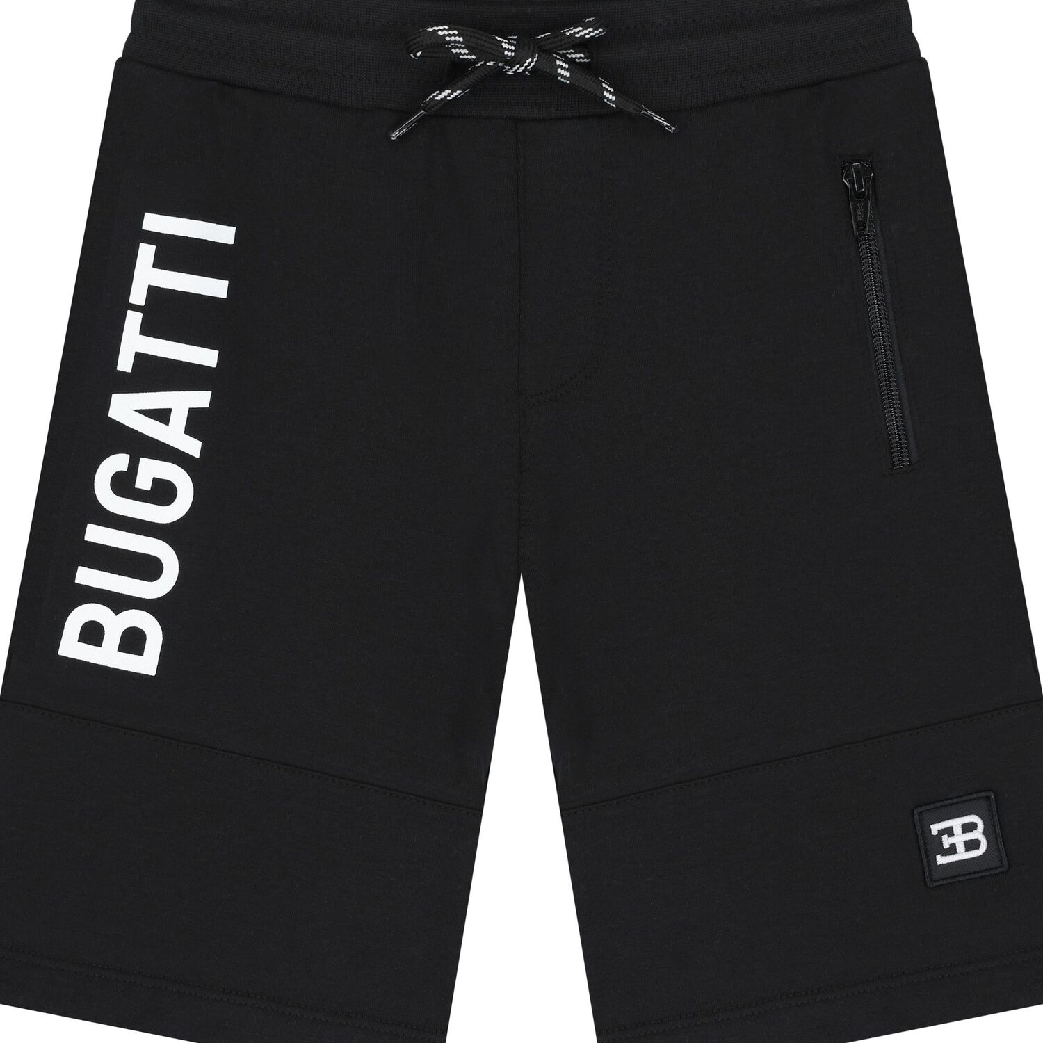 Boys Black Logo Shorts, 1, hi-res