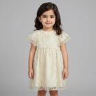 Younger Girls Gold Logo Dress, 1, hi-res
