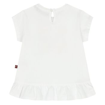 Younger Girls White Logo T-Shirt
