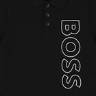 Boys Black Logo Polo Shirt, 1, hi-res