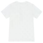 Boys White & Gold Logo T-Shirt, 1, hi-res