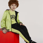 Boys Black & Green Logo Joggers, 1, hi-res