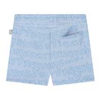 Baby Boys Blue Logo Print Shorts, 1, hi-res