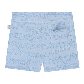Baby Boys Blue Logo Print Shorts