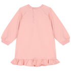 Younger Girls Pink Teddy Bear Logo Dress, 1, hi-res