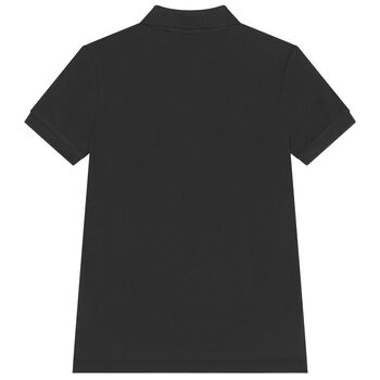 Boys Black Logo Polo Shirt , 1 Boys Black Logo Polo Shirt