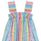 Girls Rainbow Embellished Tulle Dress, 1, hi-res