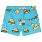 Younger Boys Blue Swim Shorts, 1, hi-res