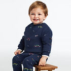 Baby Boys Navy Vehicles Sweatshirt, 1, hi-res