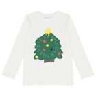 White Christmas Tree Long Sleeve Top, 1, hi-res