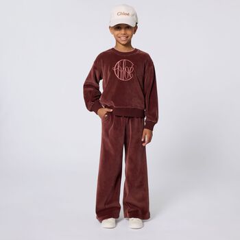 Girls Burgundy Joggers