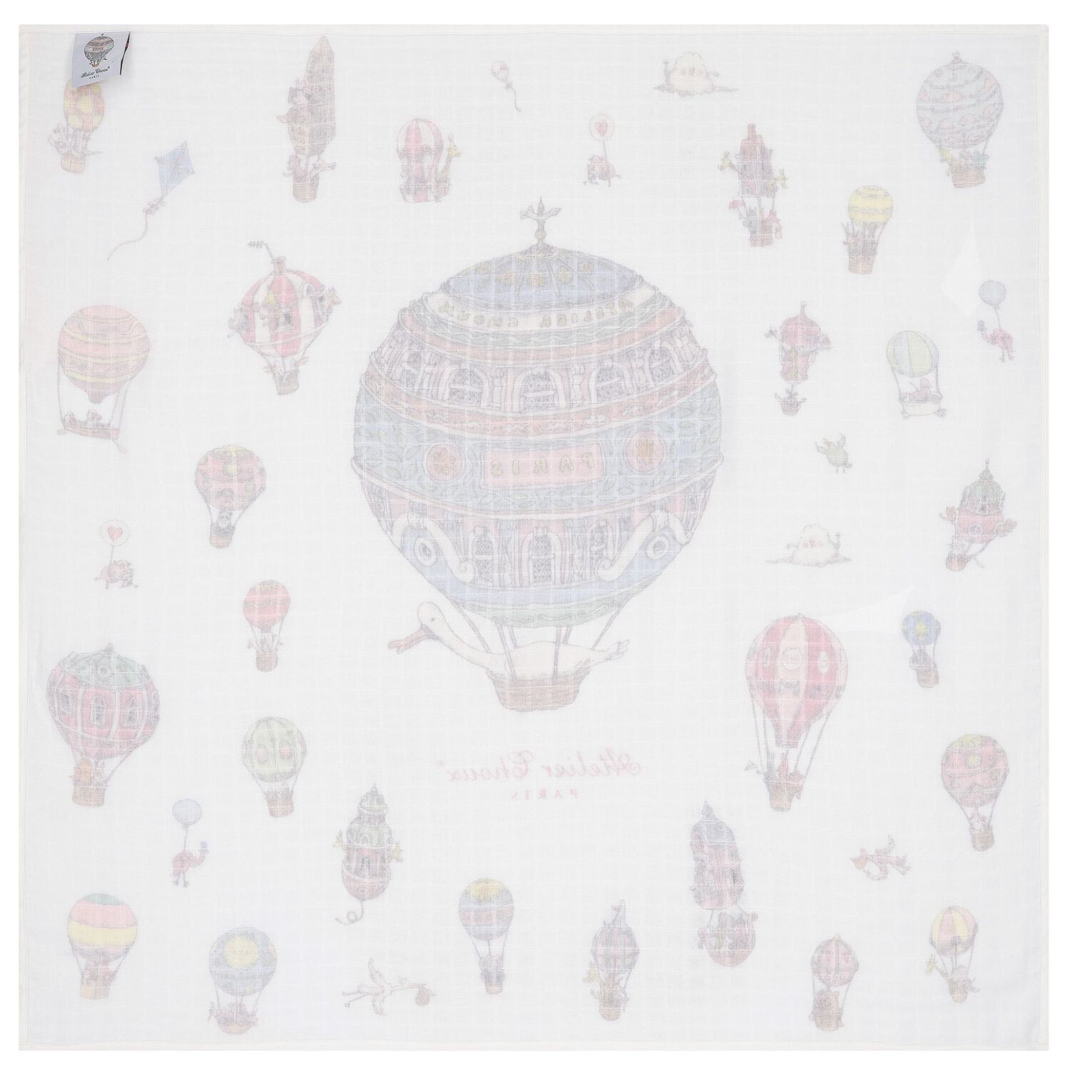 Baby Girls White & Pink Signature Carrés Gift Set, 1, hi-res