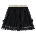 Girls Black Tulle Skirt, 1, hi-res