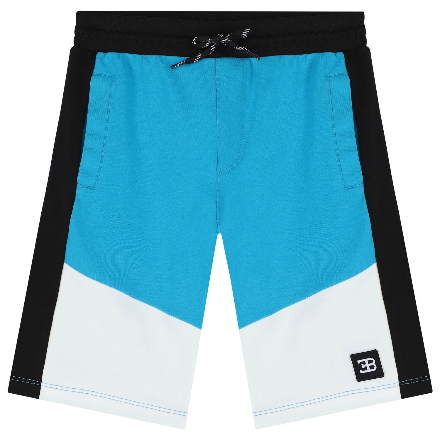 Boys Blue & White Logo Shorts, 2, hi-res image number null