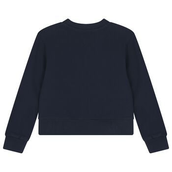 Girls Navy Blue Logo Sweatshirt