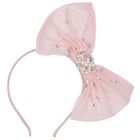 Girls Pink Tulle Headband, 3, hi-res