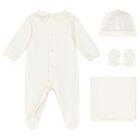 Ivory Teddy Bear Babygrow Gift Set, 2, hi-res