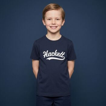 Boys Navy Blue Logo T-Shirt