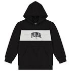Boys Black & White Logo Hooded Top, 1, hi-res