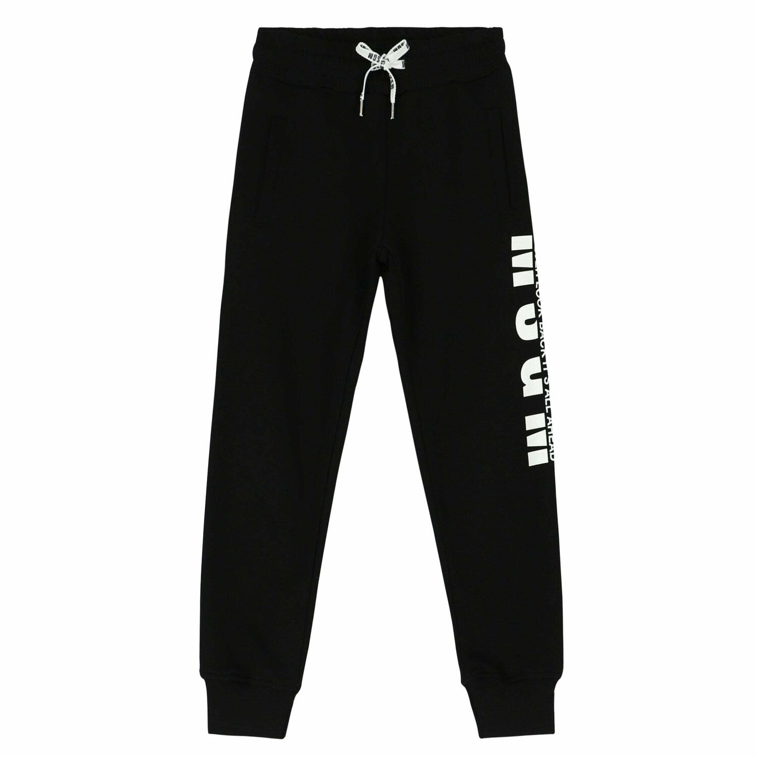 Black Logo Cotton Joggers, 1, hi-res image number null