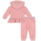 Baby Girls Pink Logo Tracksuit, 1, hi-res