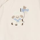 Baby Boys Beige & Blue Sheep & Teddy Bear 2 Piece Babygrow, 1, hi-res