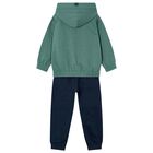 Boys Green & Navy Blue Tracksuit, 3, hi-res