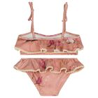 Girls Pink Floral Bikini, 1, hi-res