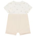 Beige & Ivory Baby Romper, 3, hi-res
