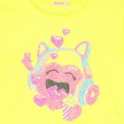 Girls Yellow Sequin T-Shirt, 2, hi-res