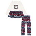 Girls Multi-Coloured Zig Zag Leggings Set, 1, hi-res