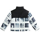 Boys White & Black Logo Puffer Jacket, 1, hi-res