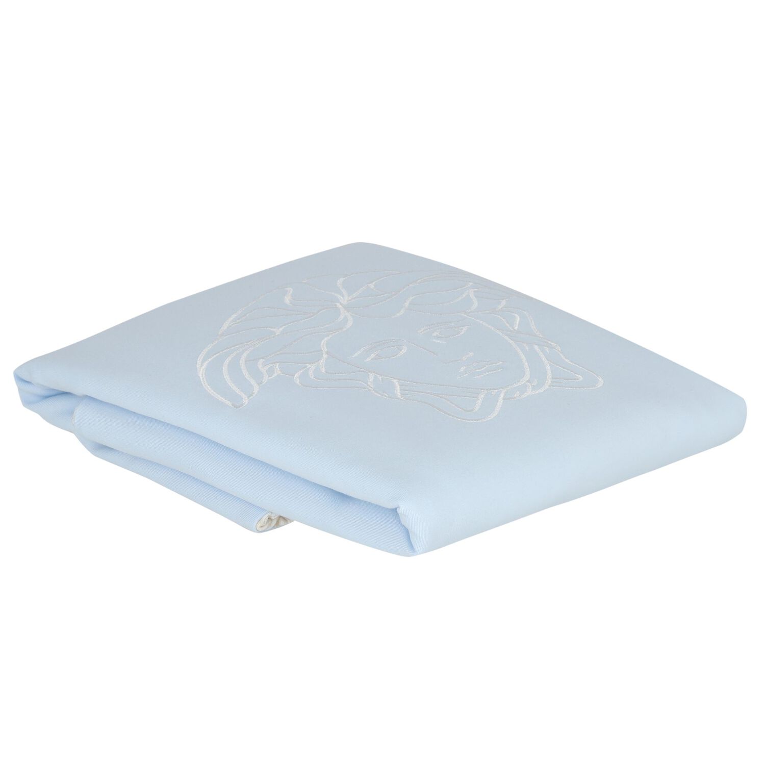 Baby Boys Blue Medussa Logo Blanket, 1, hi-res