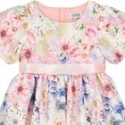 Girls White & Pink Floral Dress, 1, hi-res