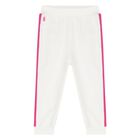 Baby Girls Ivory & Pink Logo Tracksuit, 1, hi-res