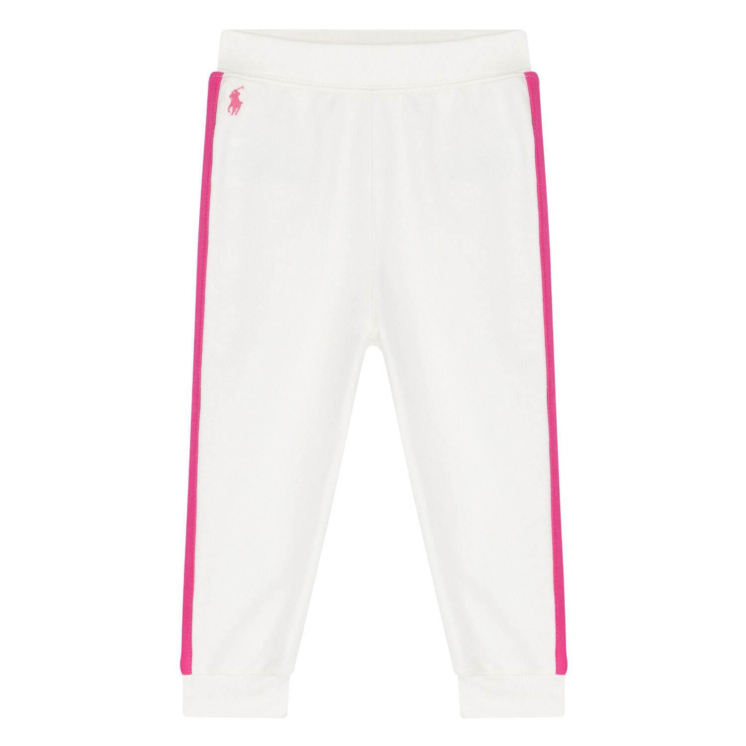 Baby Girls Ivory & Pink Logo Tracksuit, 1, hi-res