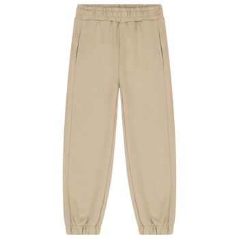 Beige Logo Joggers