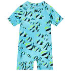 Younger Boys Blue Fish Protective Suit, 1, hi-res