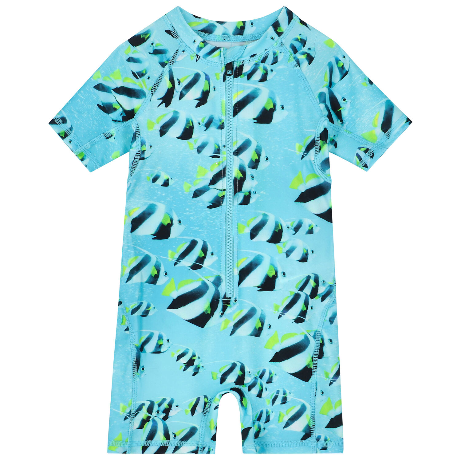 Younger Boys Blue Fish Protective Suit, 1, hi-res
