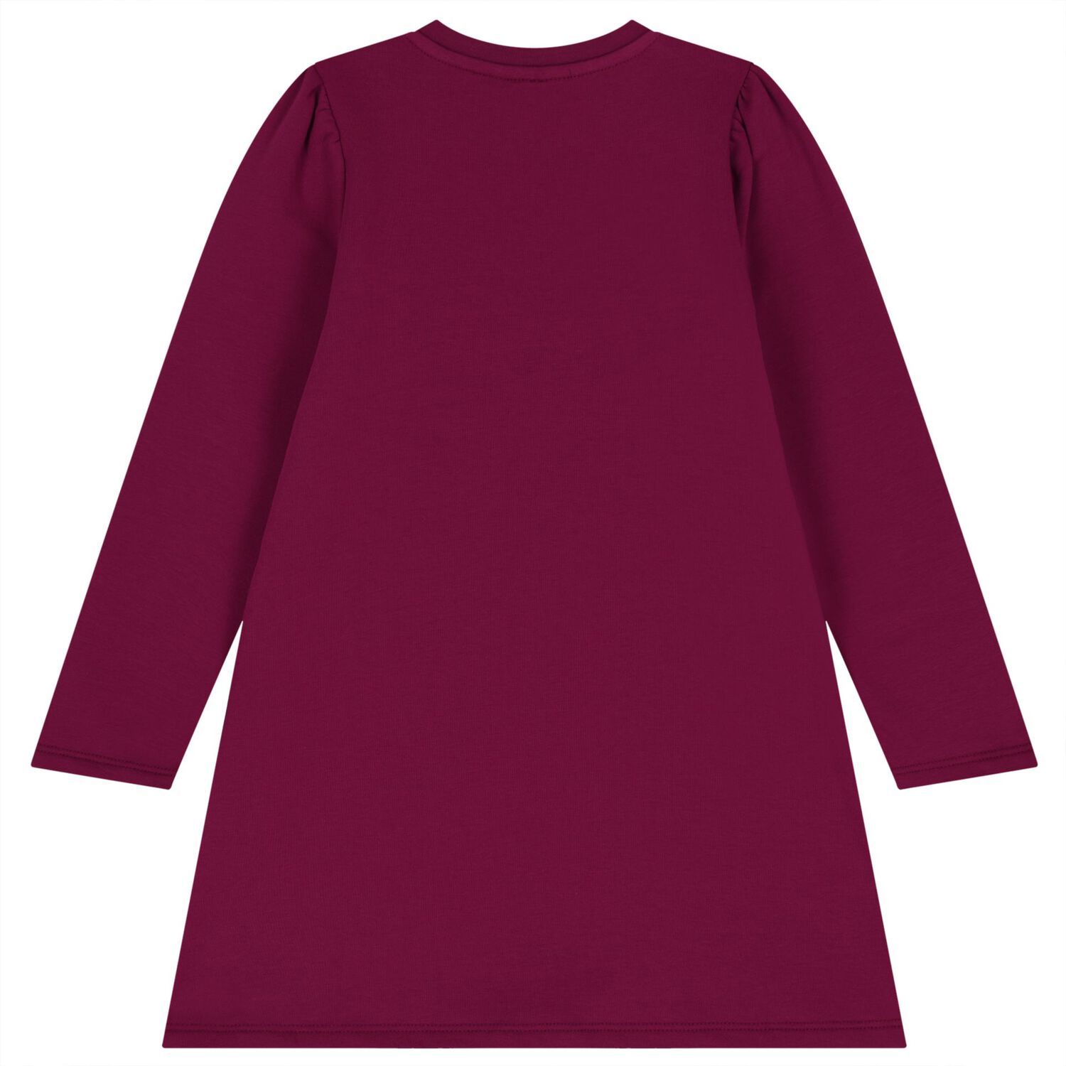Girls Burgundy Embellished Logo Dress, 1, hi-res