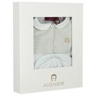 Baby Boys Blue & Gold Logo Babygrow Gift Set, 2, hi-res