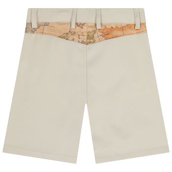 Boys Beige Logo Shorts