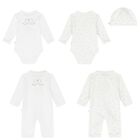 White Angel Wings Baby Romper Gift Set, 1, hi-res