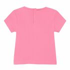 Younger Girls Pink Flower T-Shirt, 1, hi-res