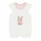 Baby Girls Pink & White Romper, 2, hi-res