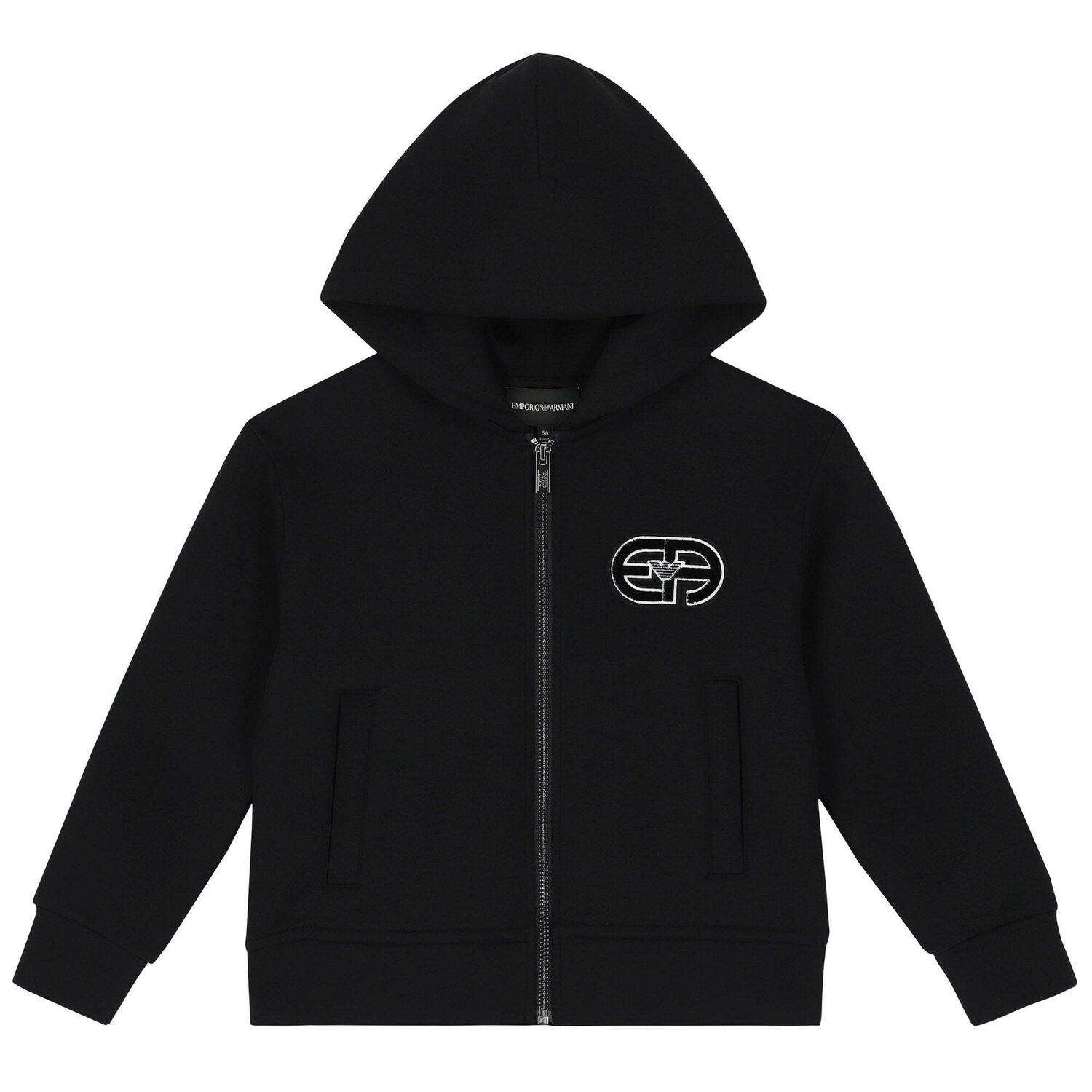 Boys Black Logo Zip up Top, 1, hi-res image number null