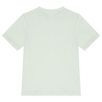 Boys Mini Me Green Logo T-Shirt