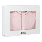 Baby Girls Pink Logo Babygrow Gift Set, 1, hi-res
